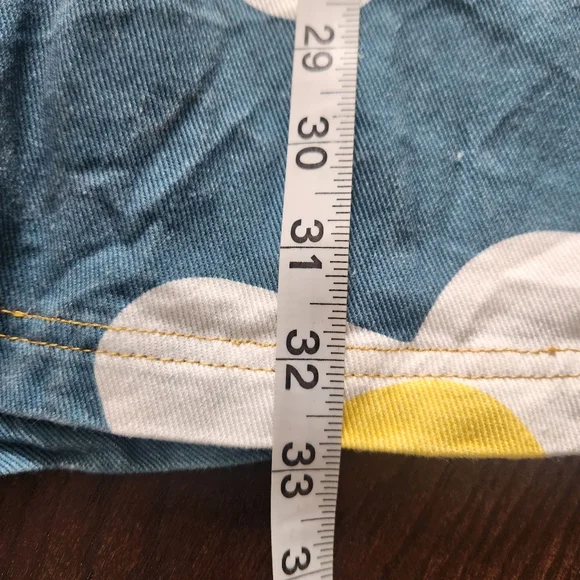 Unique Vintage Teal and White Floral Mini Dress - Picture 12 of 13